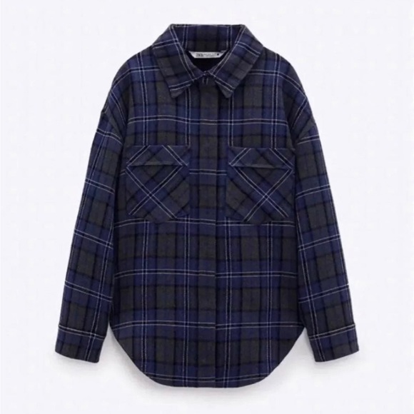NWT Zara Plaid overshirt (Blogger Fav.) - Picture 6 of 11